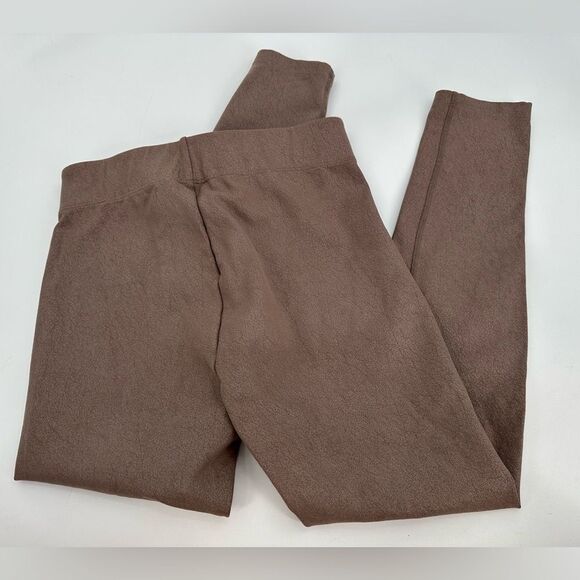 ALO Yoga Faux Leather Airbrush High Waist Legging Hot Coacoa Brown Sz Small - Picture 5 of 7